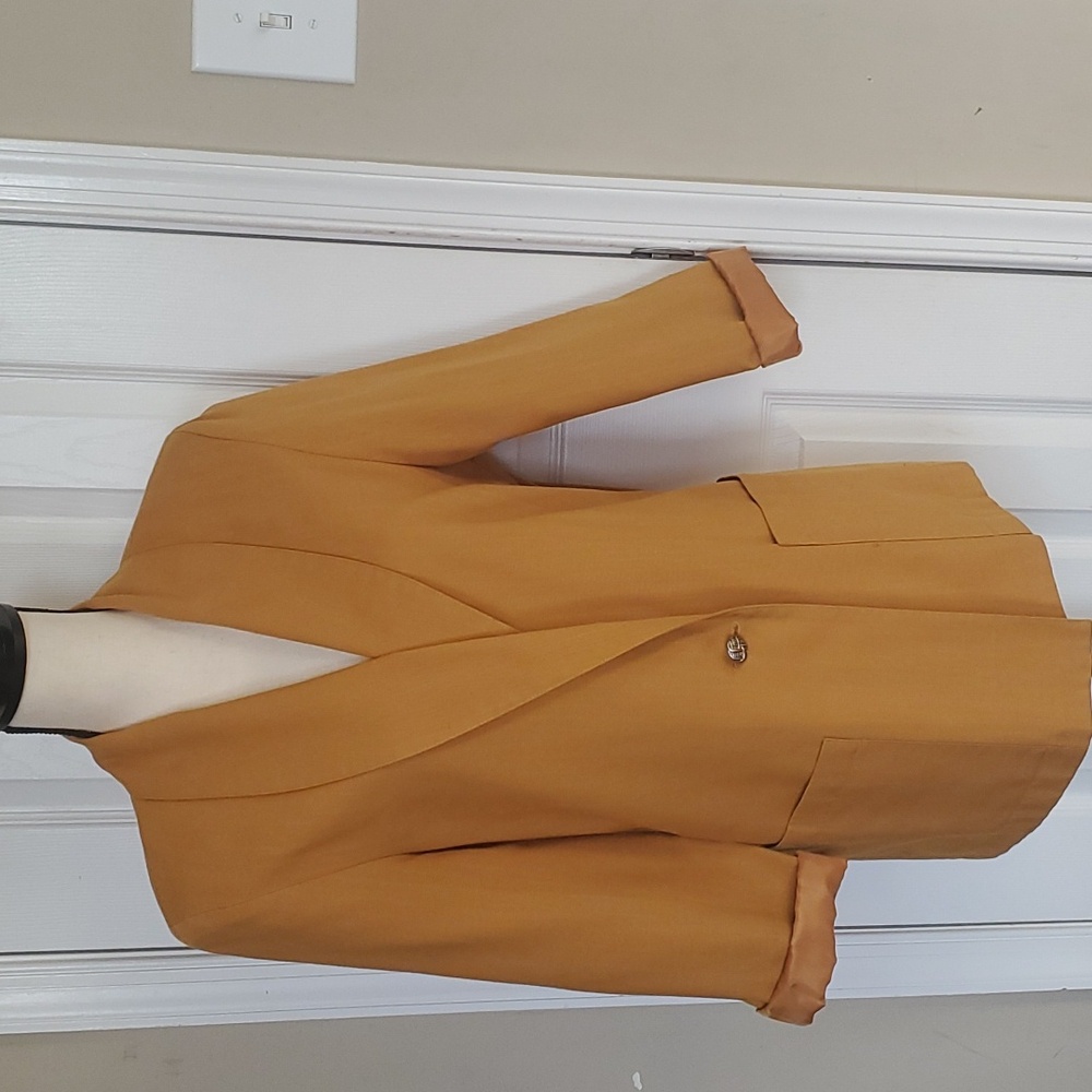 Sag Harbor Womens oversized single breasted hip pocket blalzer